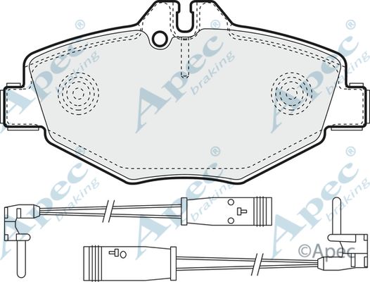 APEC BRAKING Bremžu uzliku kompl., Disku bremzes PAD1316